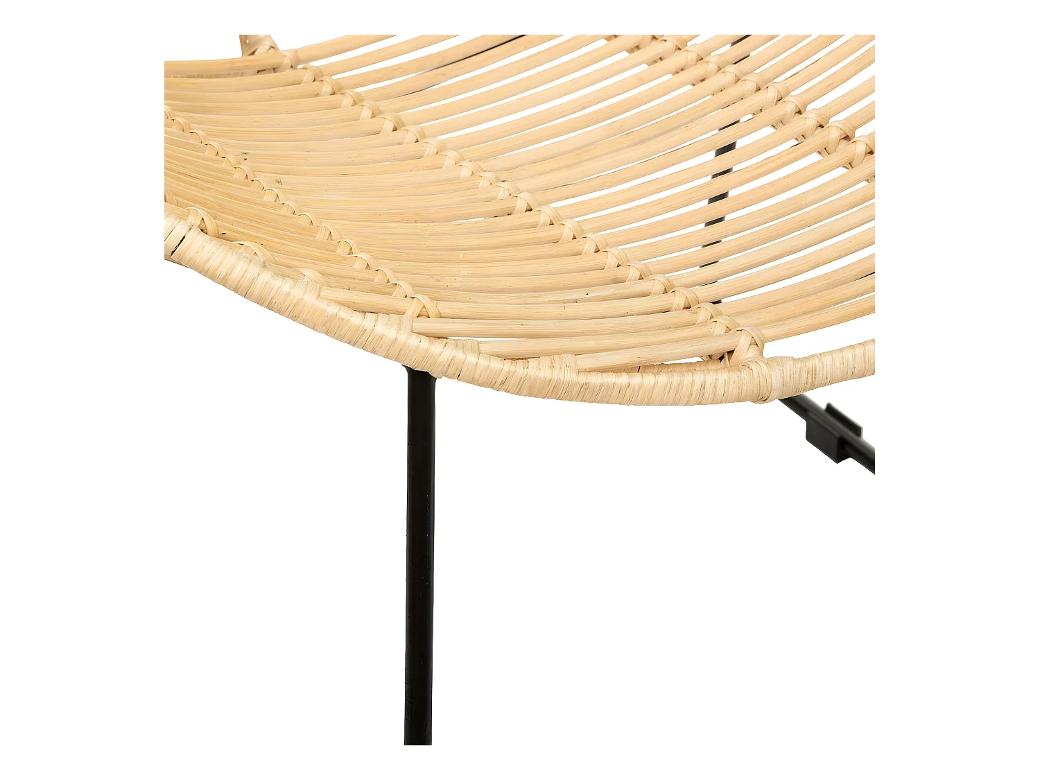 Fauteuil en Rotin et Métal H 80 cm