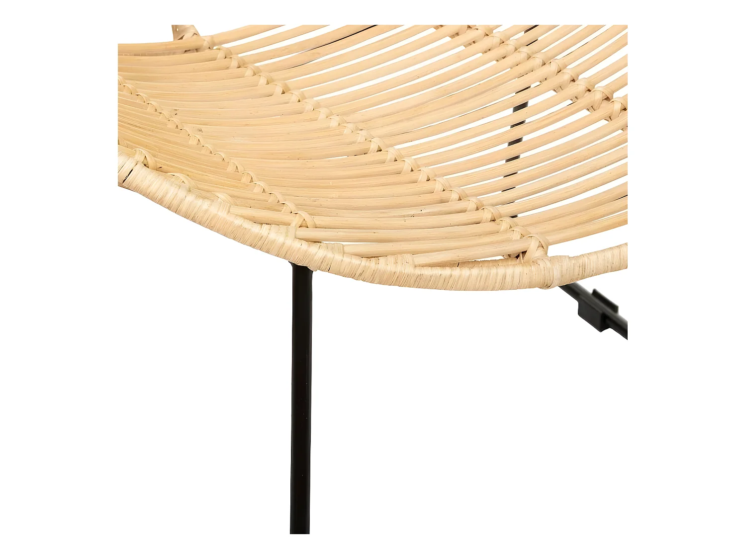 Fauteuil en Rotin et Métal H 80 cm