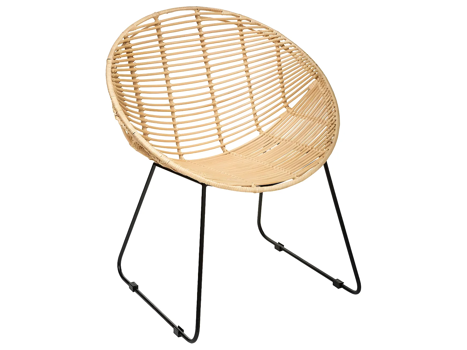 Fauteuil en Rotin et Métal H 80 cm