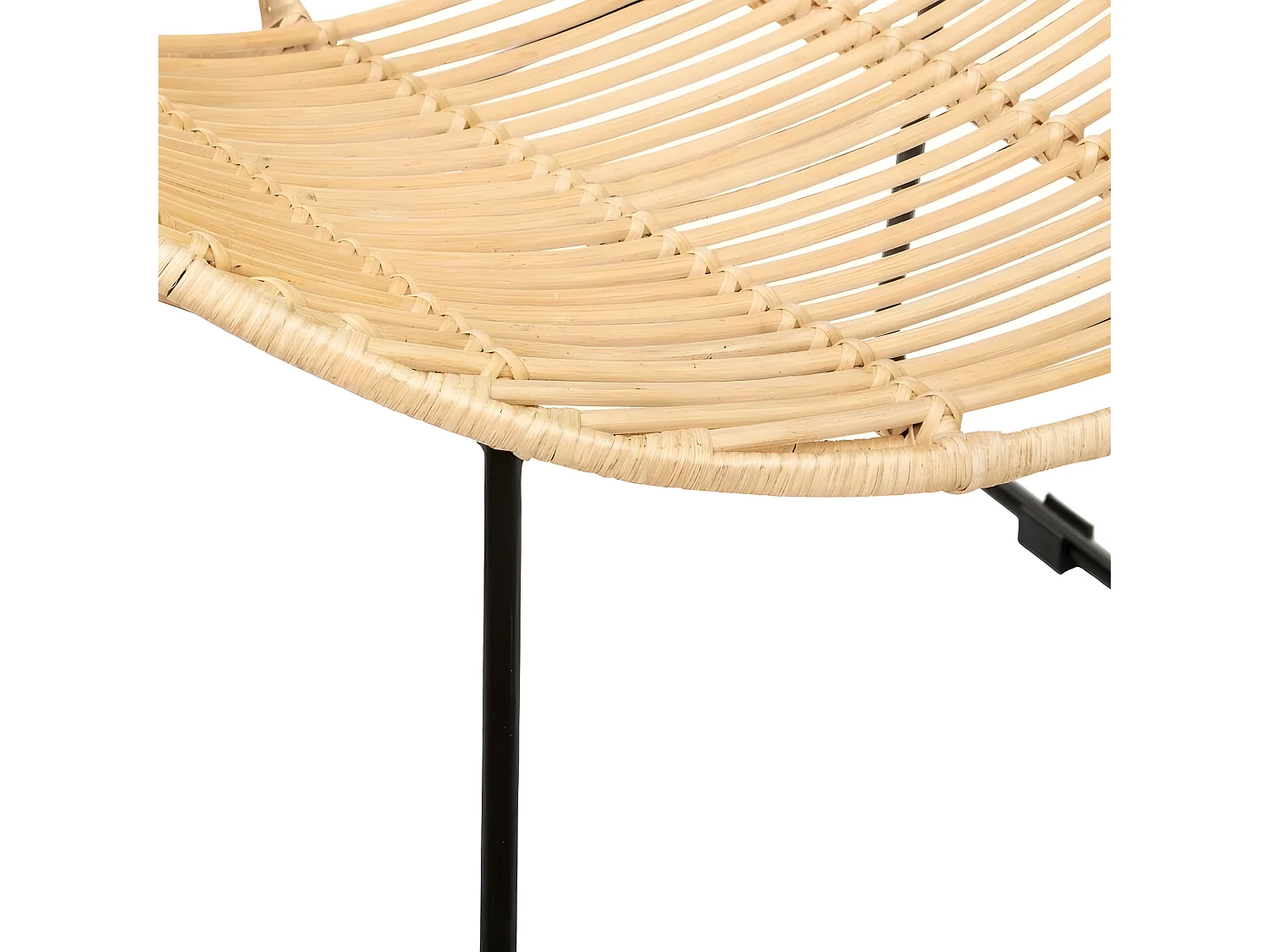 Fauteuil en Rotin et Métal H 80 cm