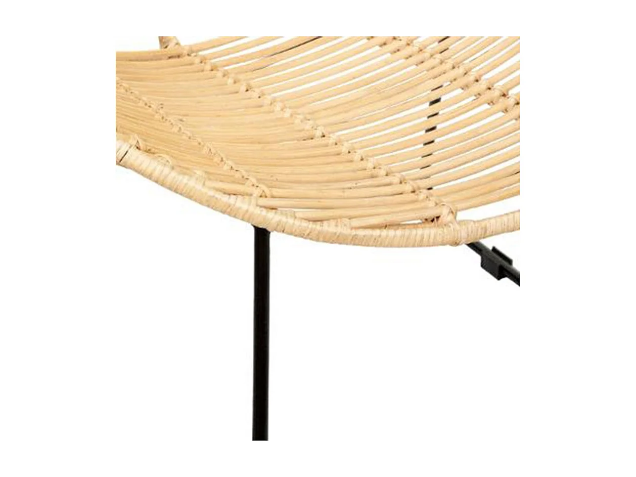 Fauteuil en Rotin et Métal H 80 cm