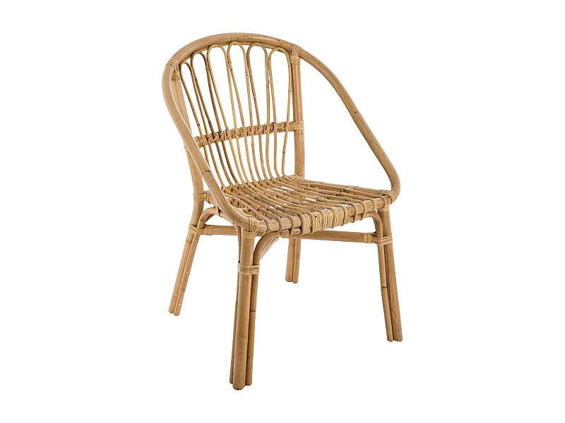 Fauteuil en Rotin Naturel H 80 cm