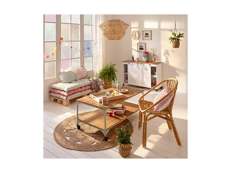 Fauteuil en Rotin Naturel H 80 cm