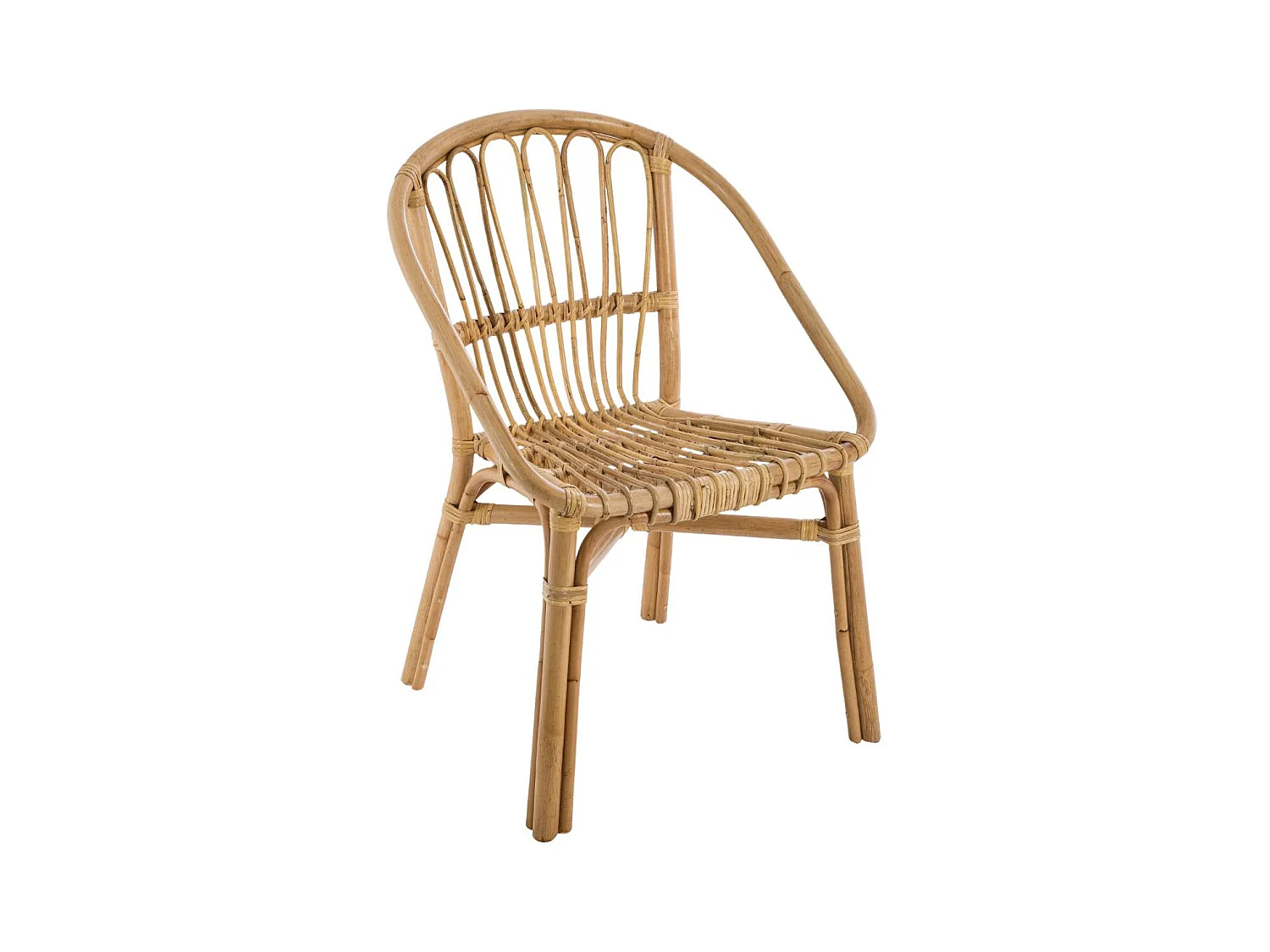 Fauteuil en Rotin Naturel H 80 cm