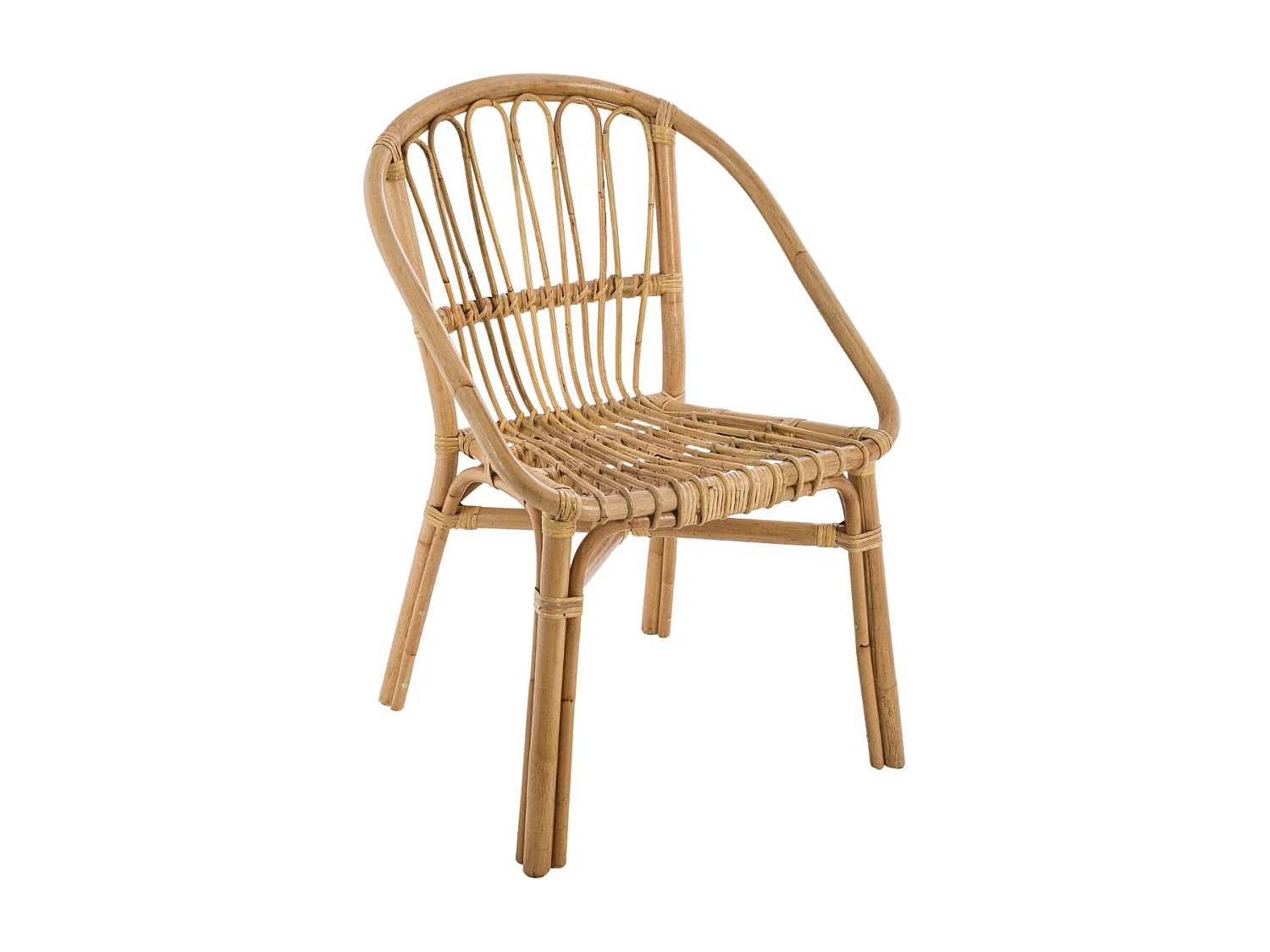 Fauteuil en Rotin Naturel H 80 cm