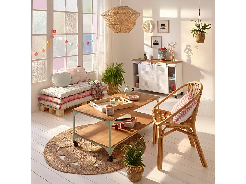 Fauteuil en Rotin Naturel H 80 cm