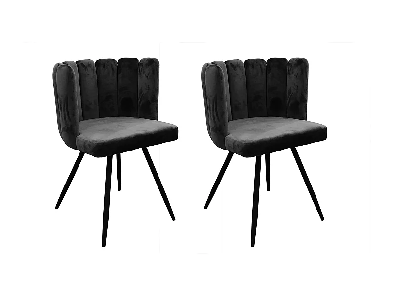Chaise Ariel velours noir