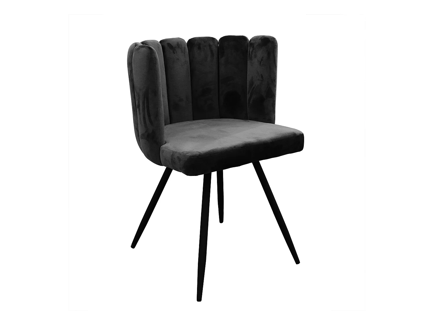 Chaise Ariel velours noir