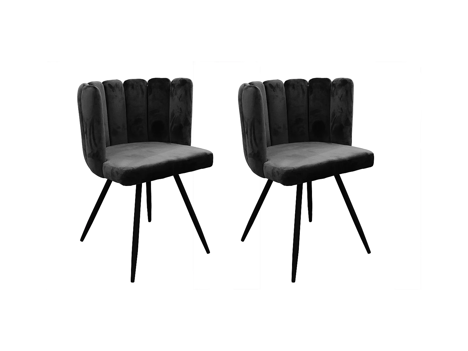 Chaise Ariel velours noir