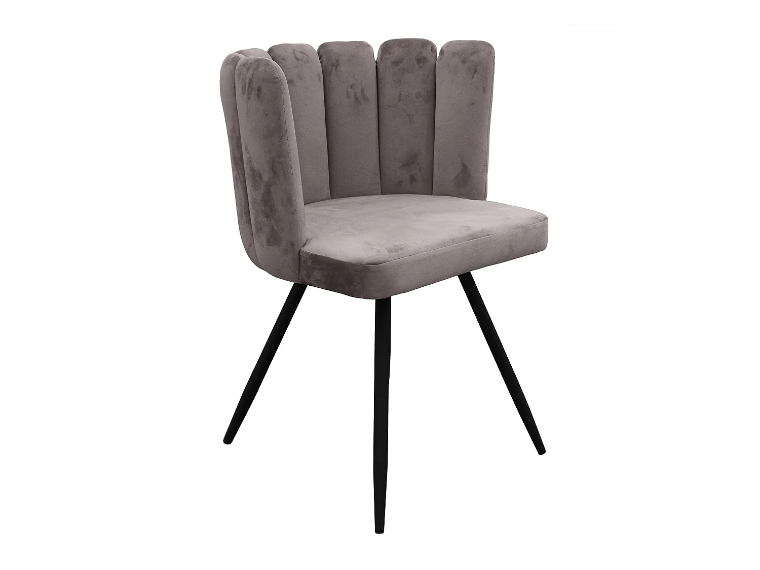Chaise Ariel velours gris