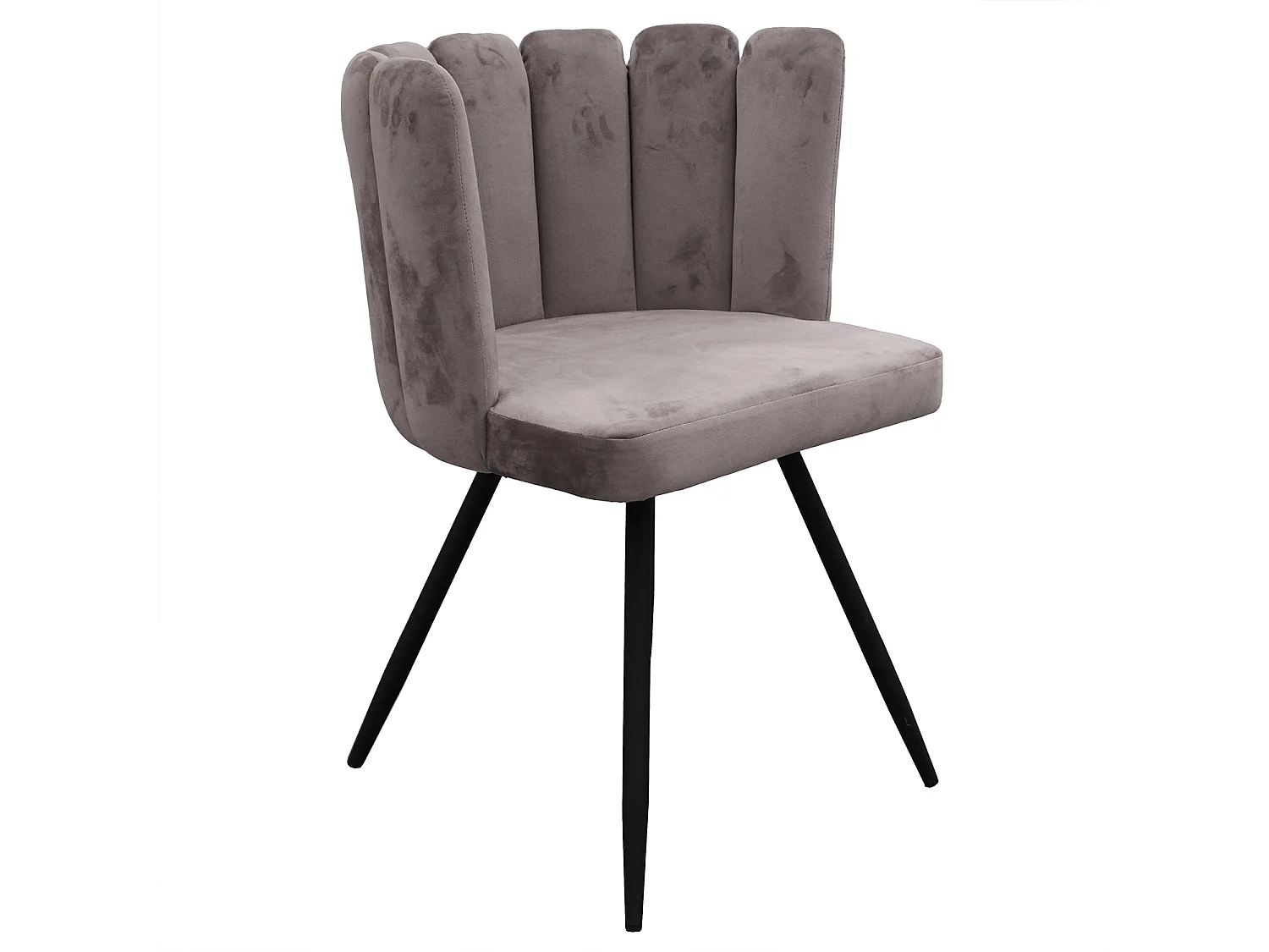 Chaise Ariel velours gris
