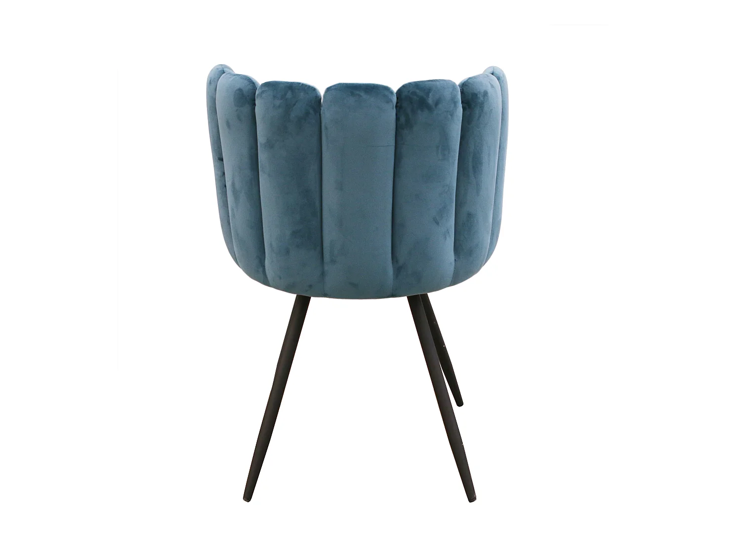 Chaise Ariel velours bleu canard