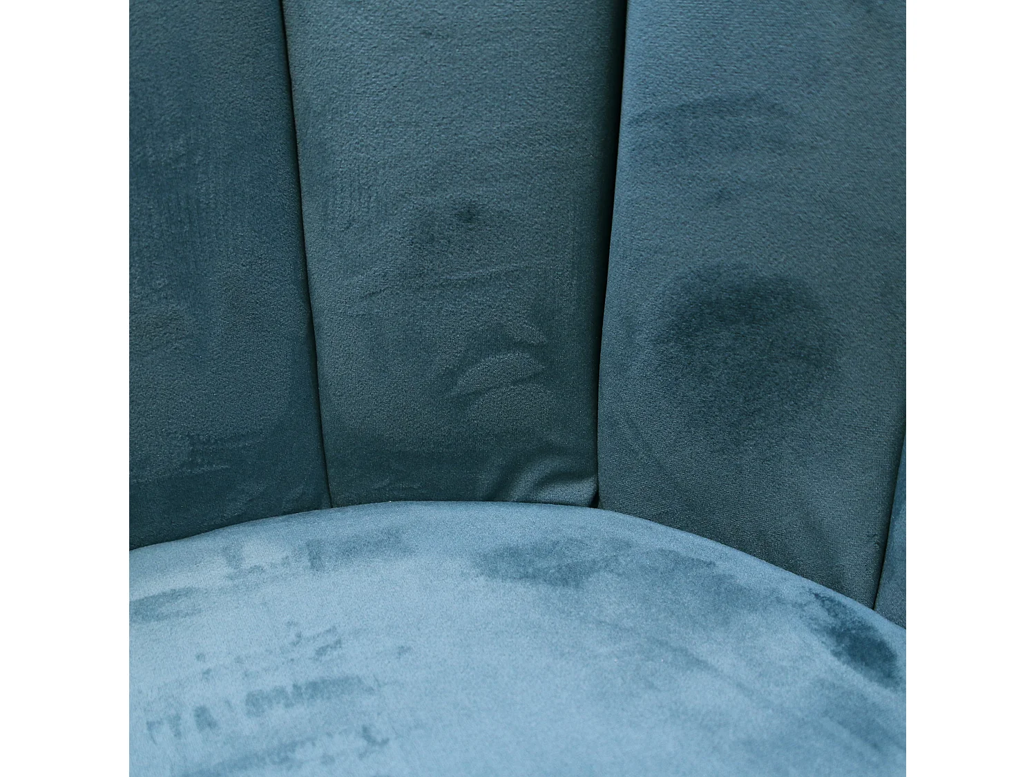 Chaise Ariel velours bleu canard