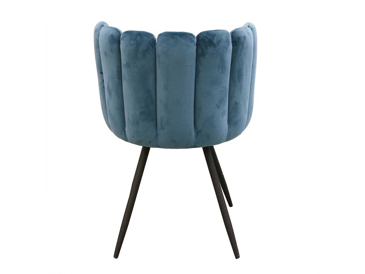 Chaise Ariel velours bleu canard