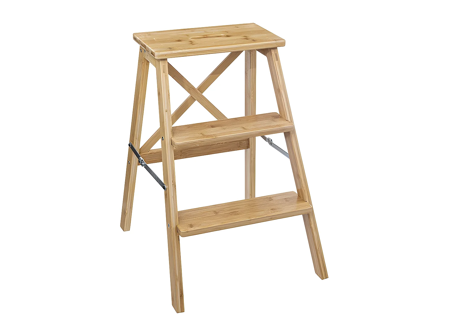 Marchepied 3 Marches "Bambou" 63cm Naturel