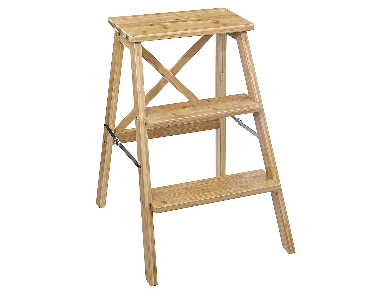 Marchepied 3 Marches "Bambou" 63cm Naturel