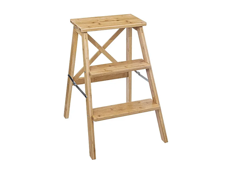Marchepied 3 Marches "Bambou" 63cm Naturel