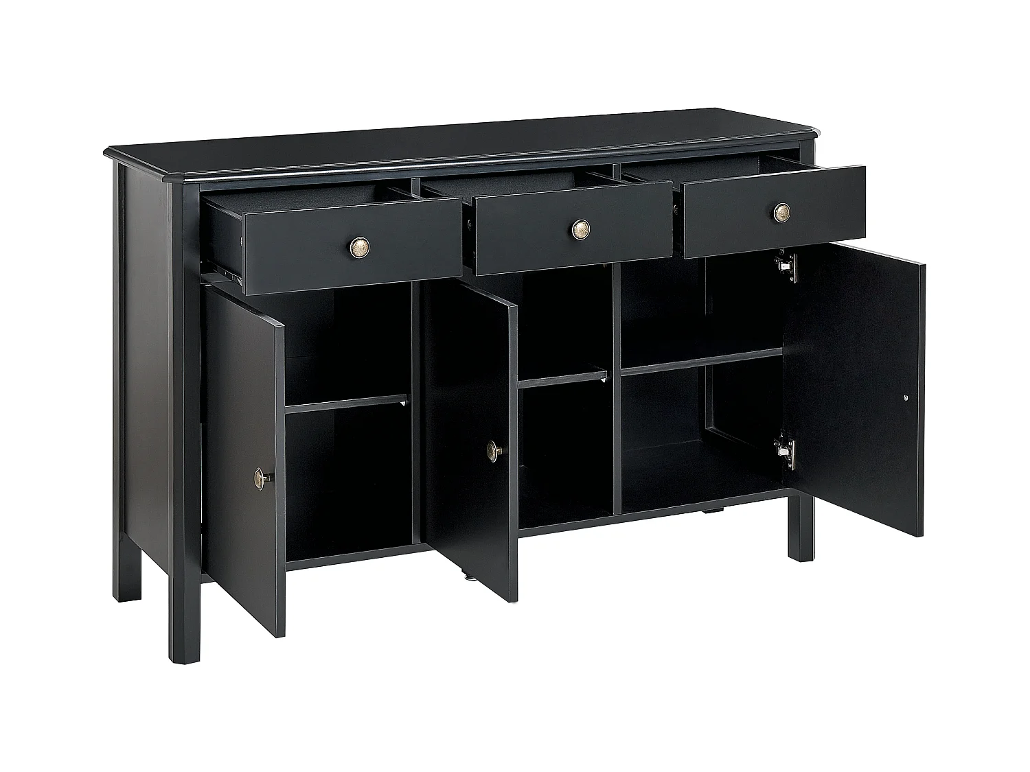 Dressoir met 3 deuren OLATE Zwart