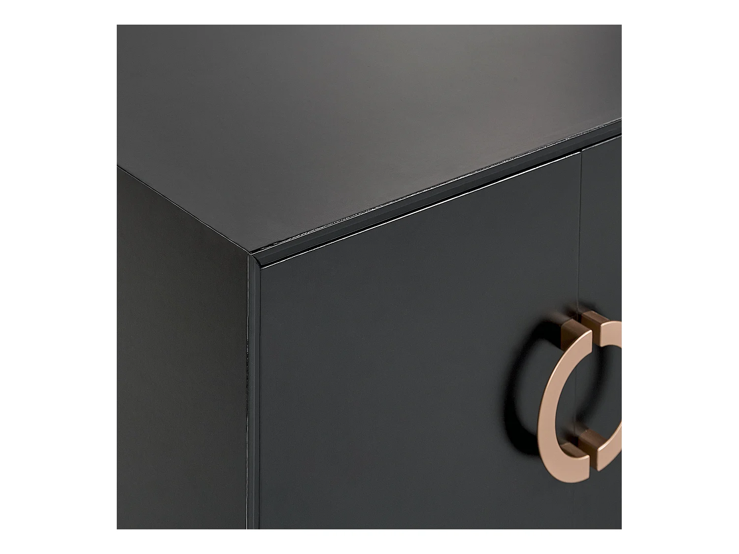 Commode à 4 portes noire OXNARD