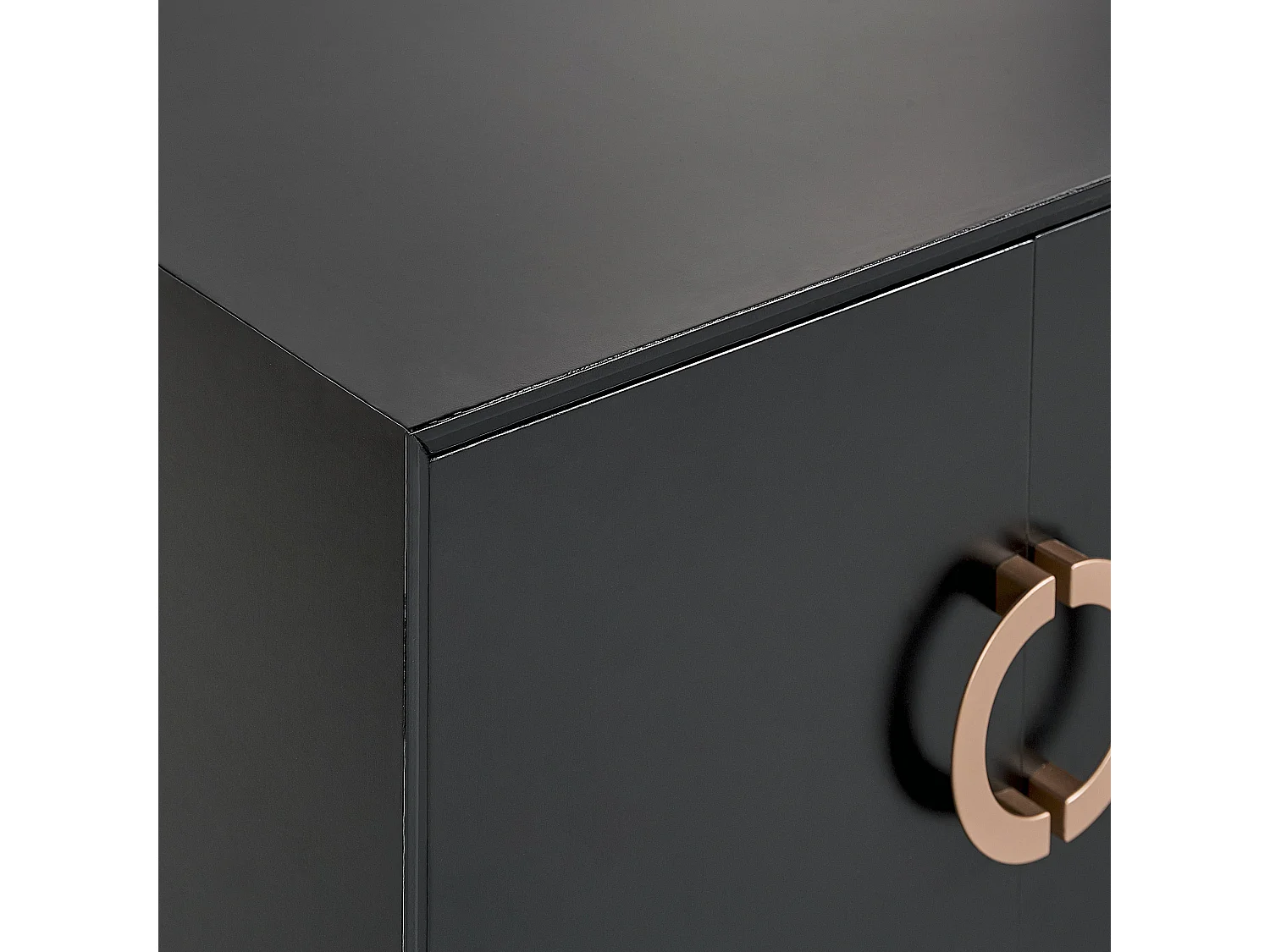 Commode à 4 portes noire OXNARD