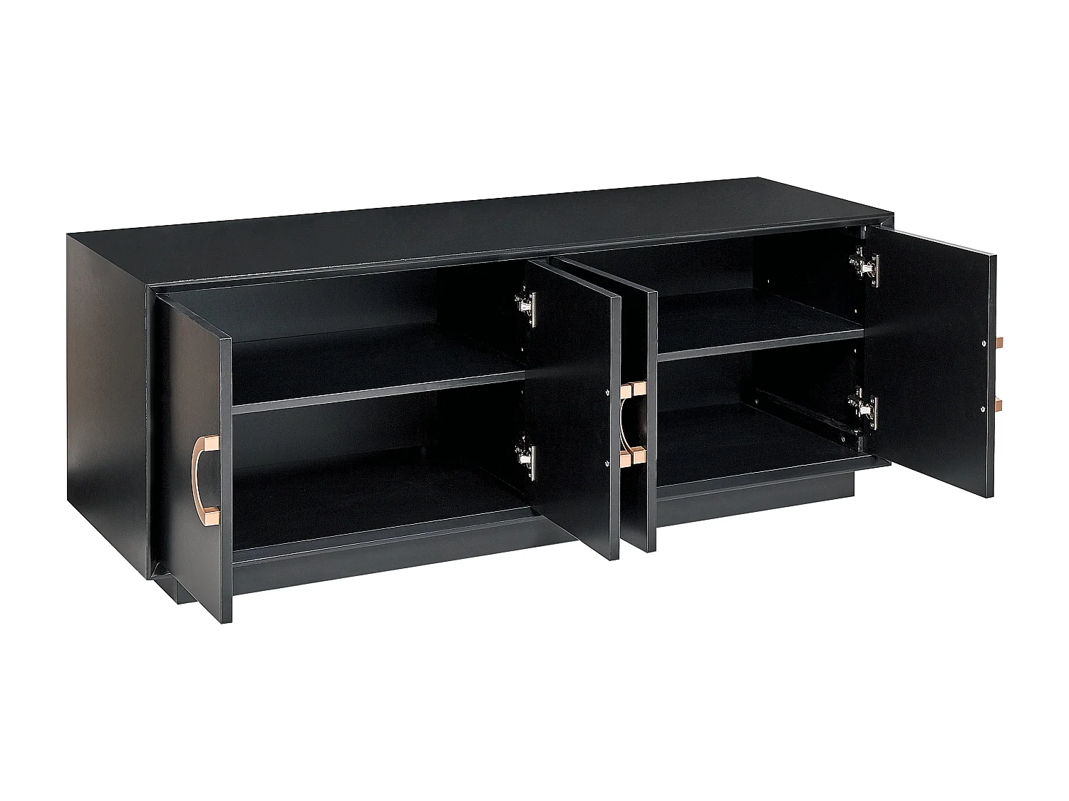 Commode à 4 portes noire OXNARD