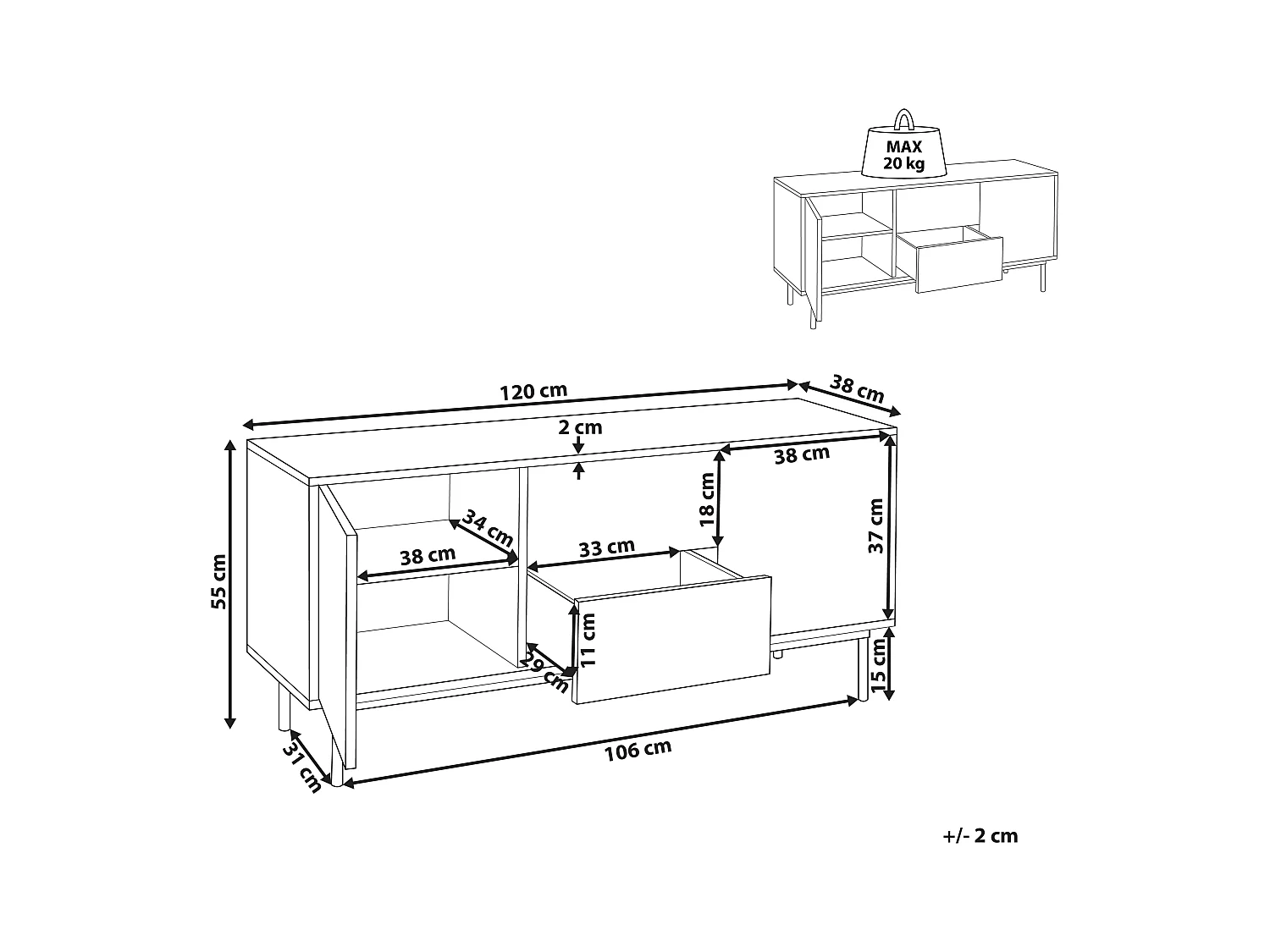 Szafka OKLAND Czarny