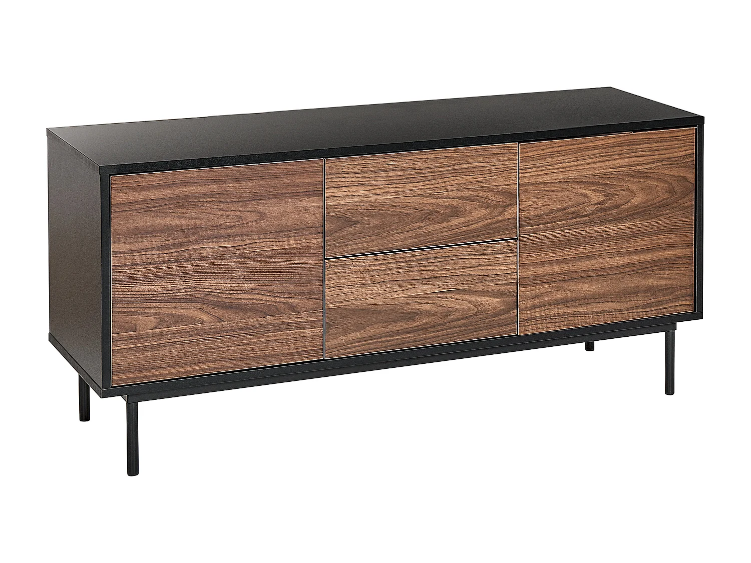 Armadio OKLAND Simil legno Nero