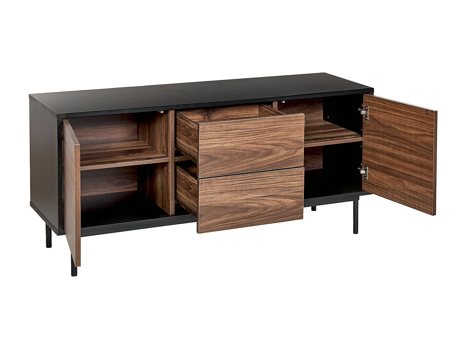 Armadio OKLAND Simil legno Nero