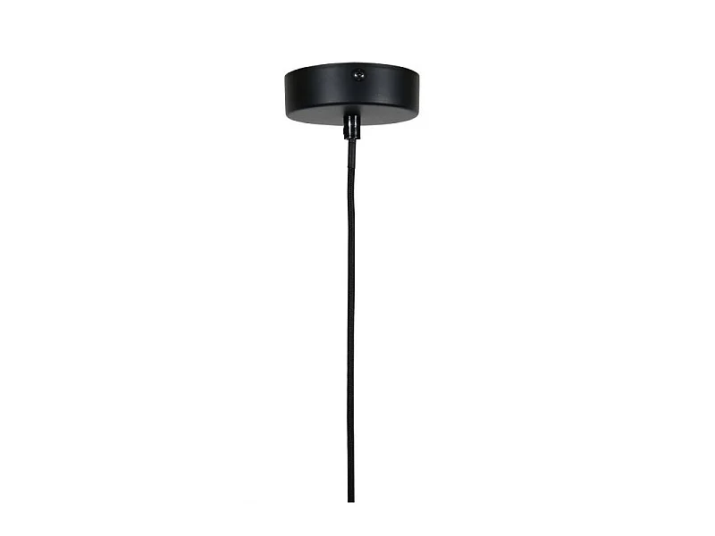 Suspension filaire métal et corde Flora noir Ostaria