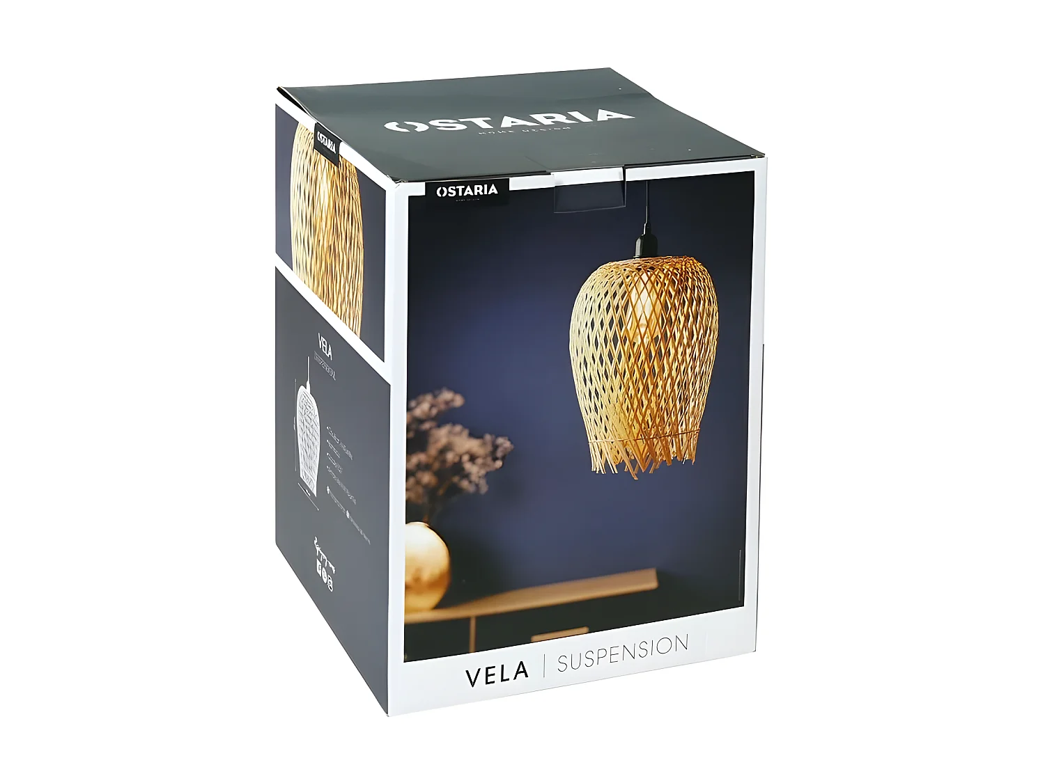 Suspension rotin Vela naturel Ostaria