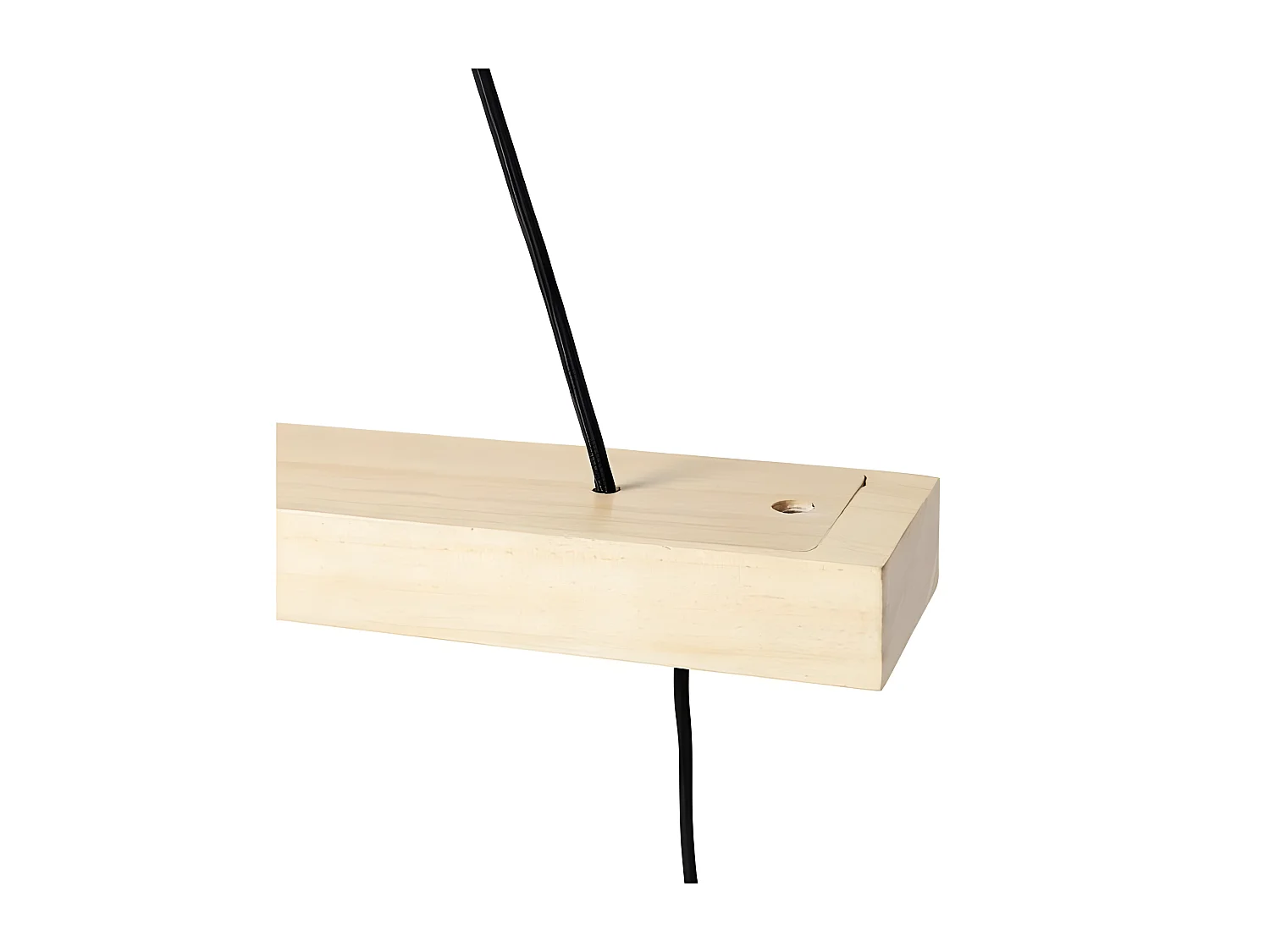 Suspension barre en bois 3 cordons simples Ostaria
