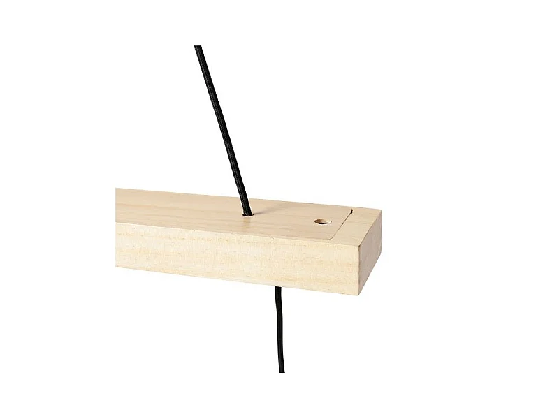 Suspension barre en bois 3 cordons simples Ostaria