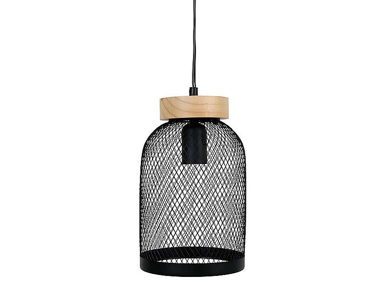 Suspension métal socle bois Ella Ostaria