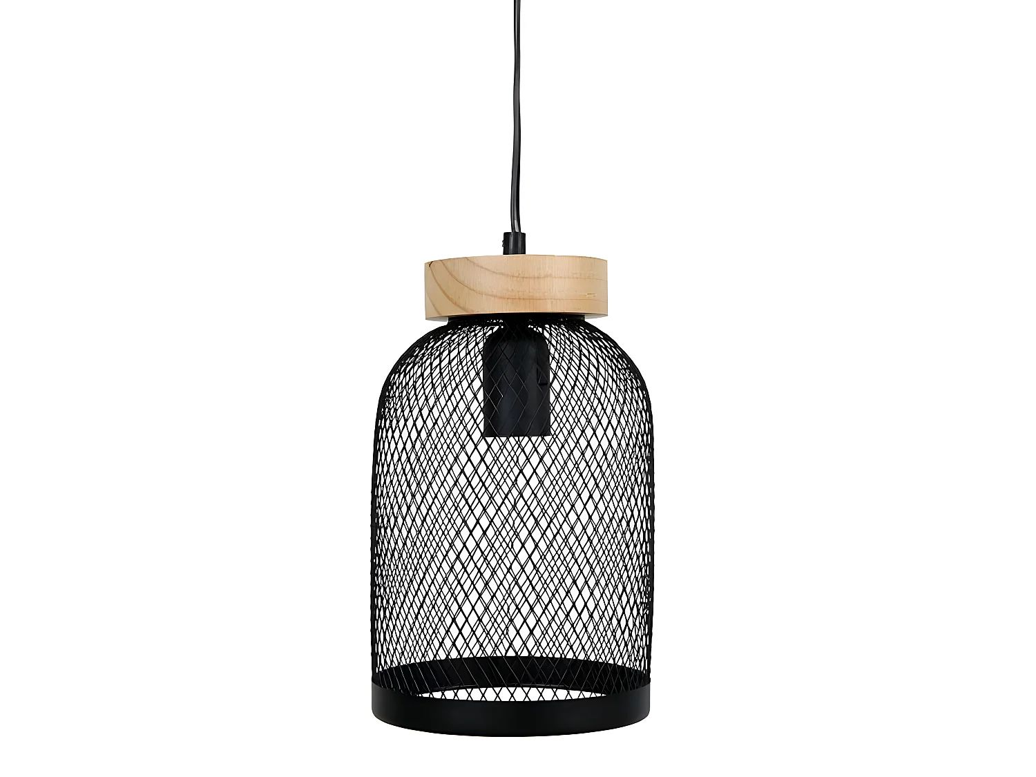 Suspension métal socle bois Ella Ostaria