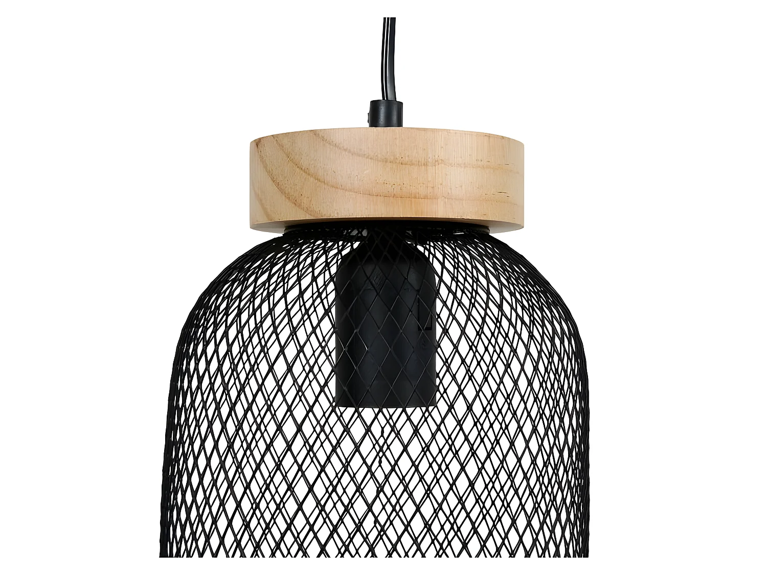 Suspension métal socle bois Ella Ostaria