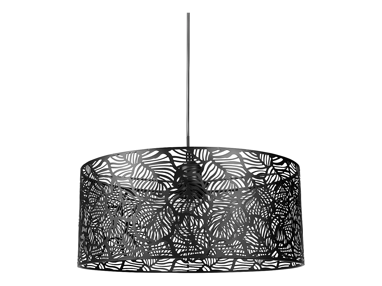 Suspension métal ajouré Calathéa noire Ostaria