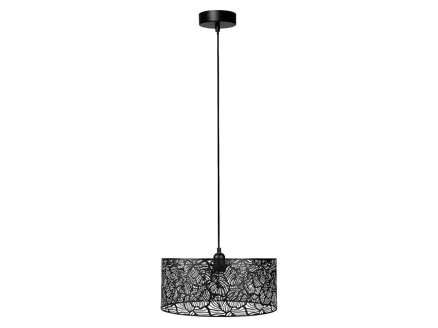 Suspension métal ajouré Calathéa noire Ostaria