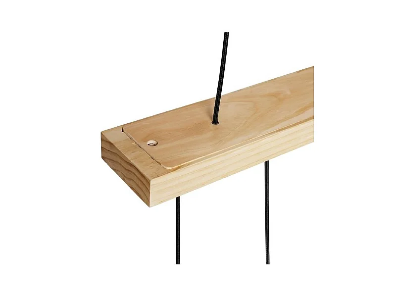 Suspension barre en bois 5 cordons simples Ostaria