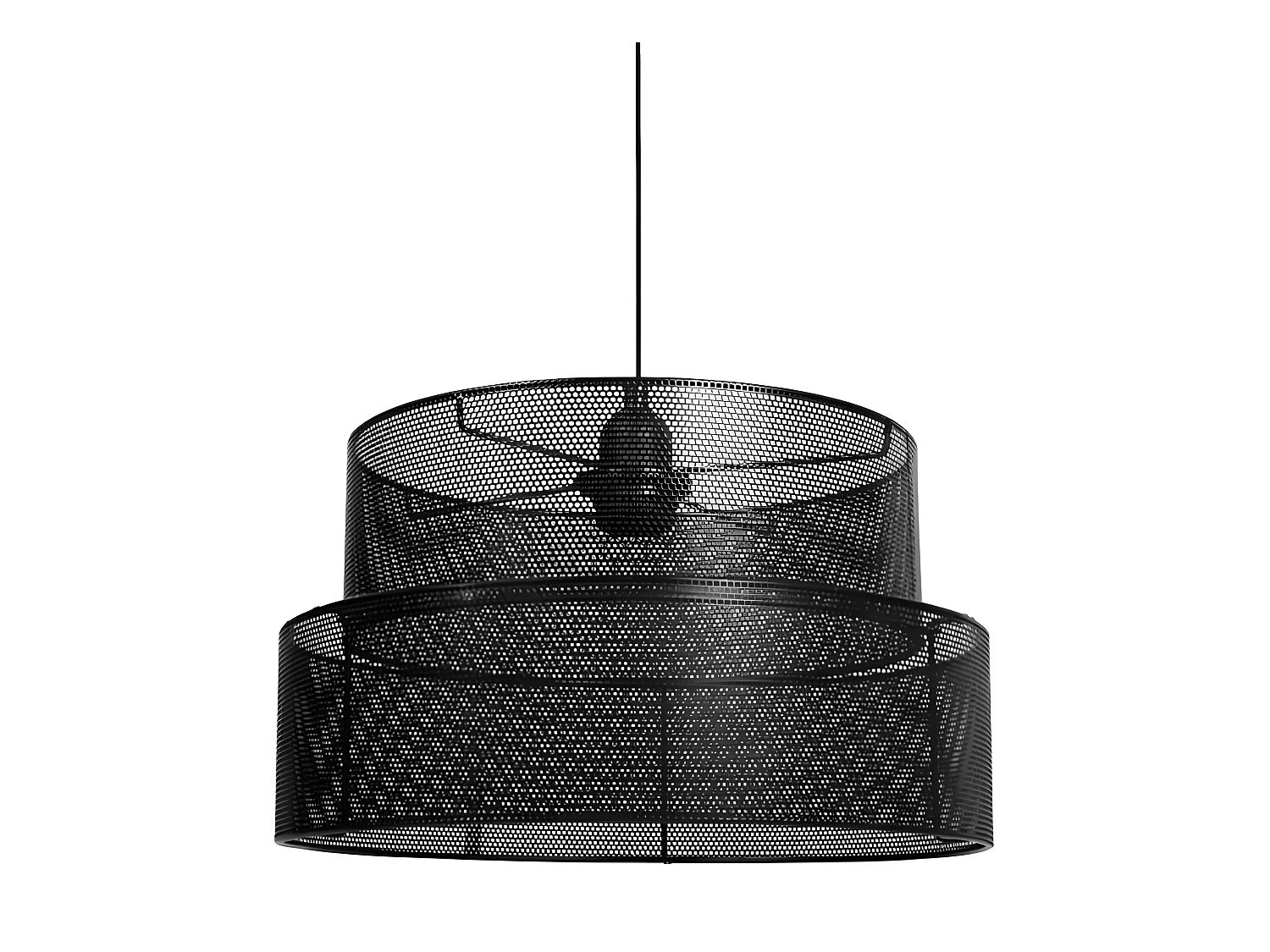 Suspension gigogne Elise ronde métal Ostaria - Noir