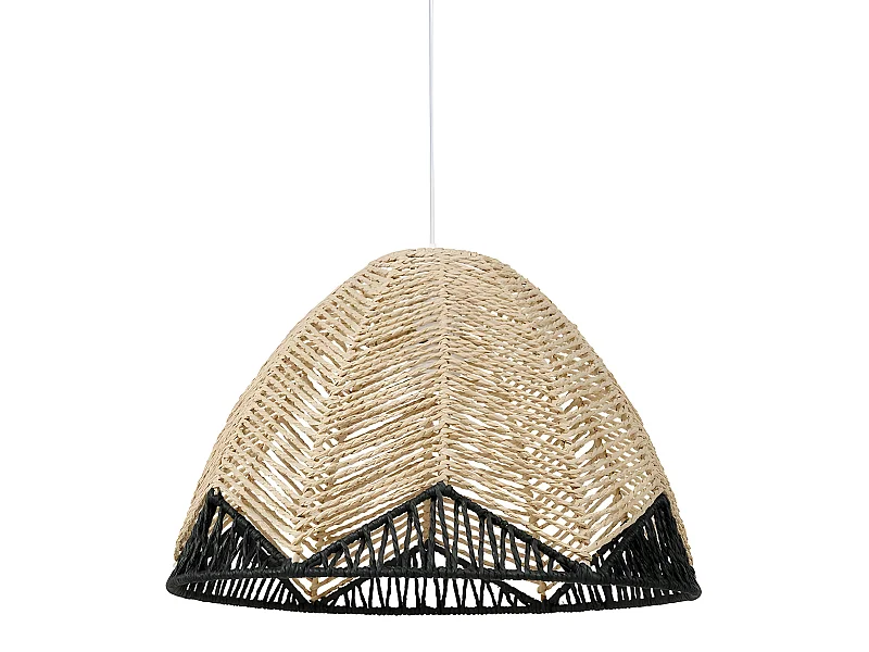 Suspension dôme tressage naturel et noir Ostaria