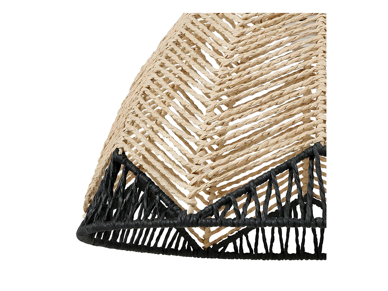 Suspension dôme tressage naturel et noir Ostaria