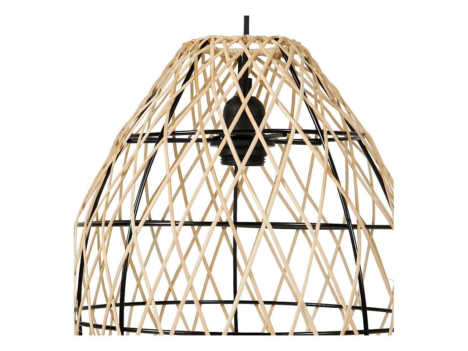 Suspension bambou Keji naturel et noir Ostaria