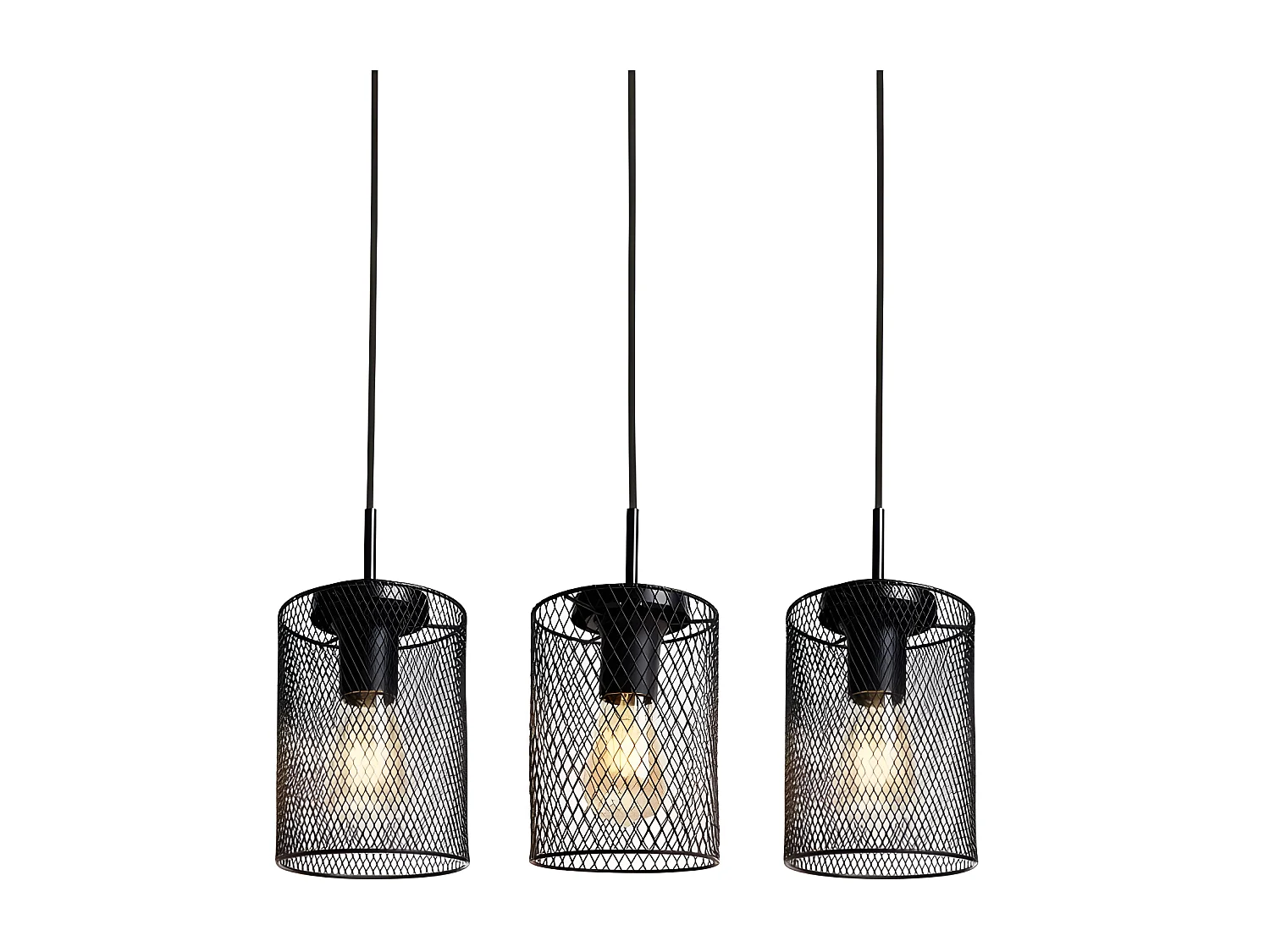 Suspension rampe grillage Ubi noir Ostaria