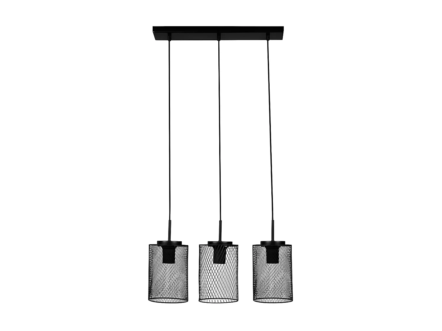 Suspension rampe grillage Ubi noir Ostaria