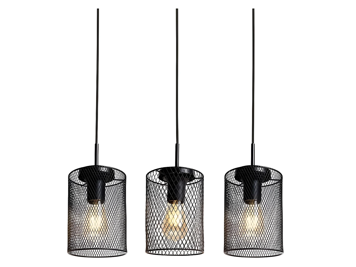 Suspension rampe grillage Ubi noir Ostaria