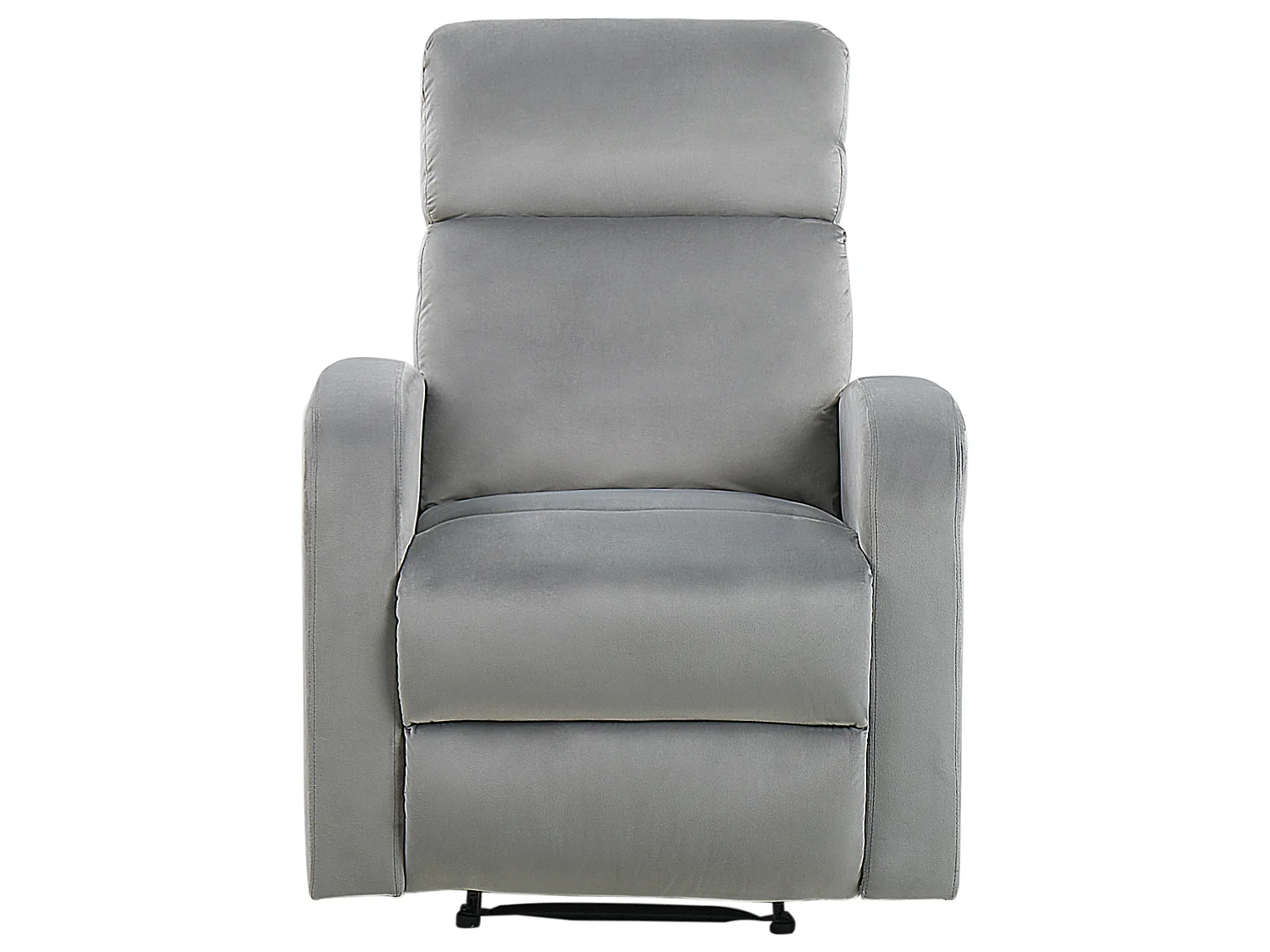 Fauteuil inclinable en velours gris clair VERDAL