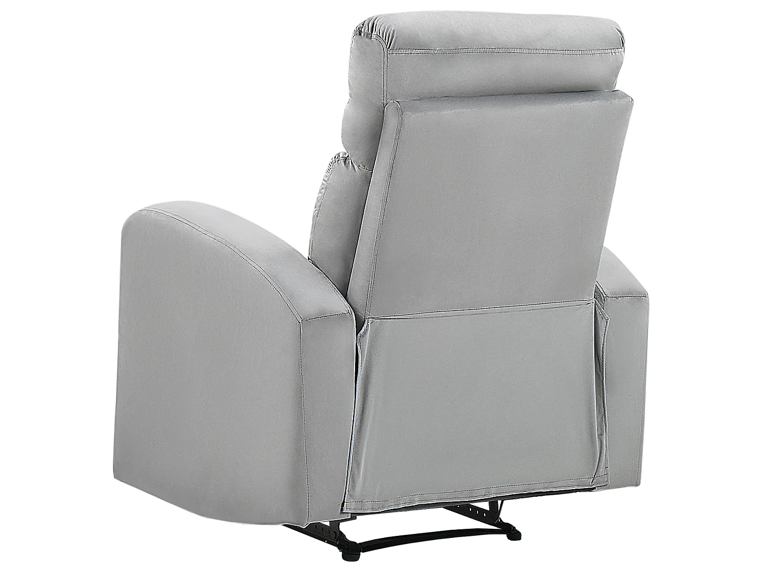 Fauteuil inclinable en velours gris clair VERDAL