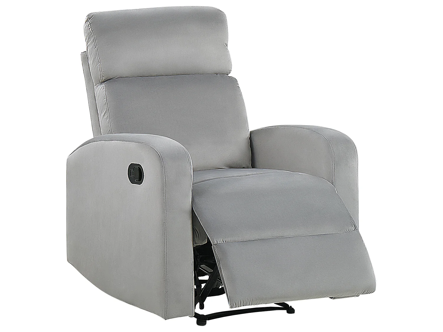 Fauteuil inclinable en velours gris clair VERDAL