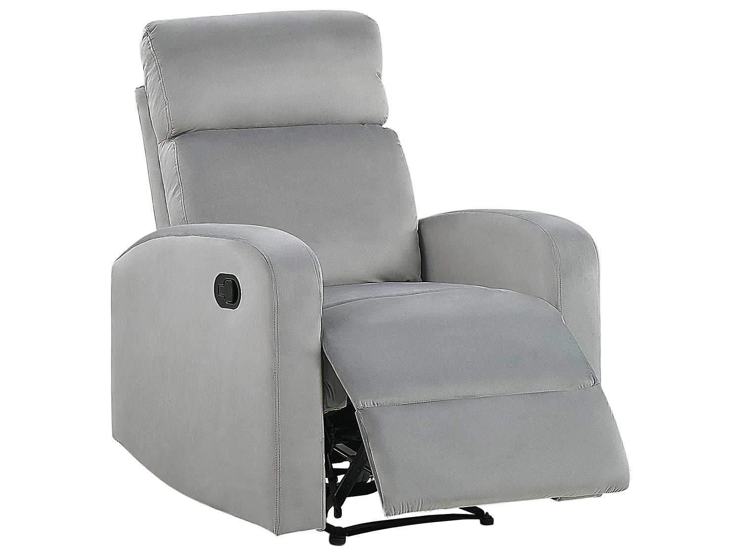 Fauteuil inclinable en velours gris clair VERDAL