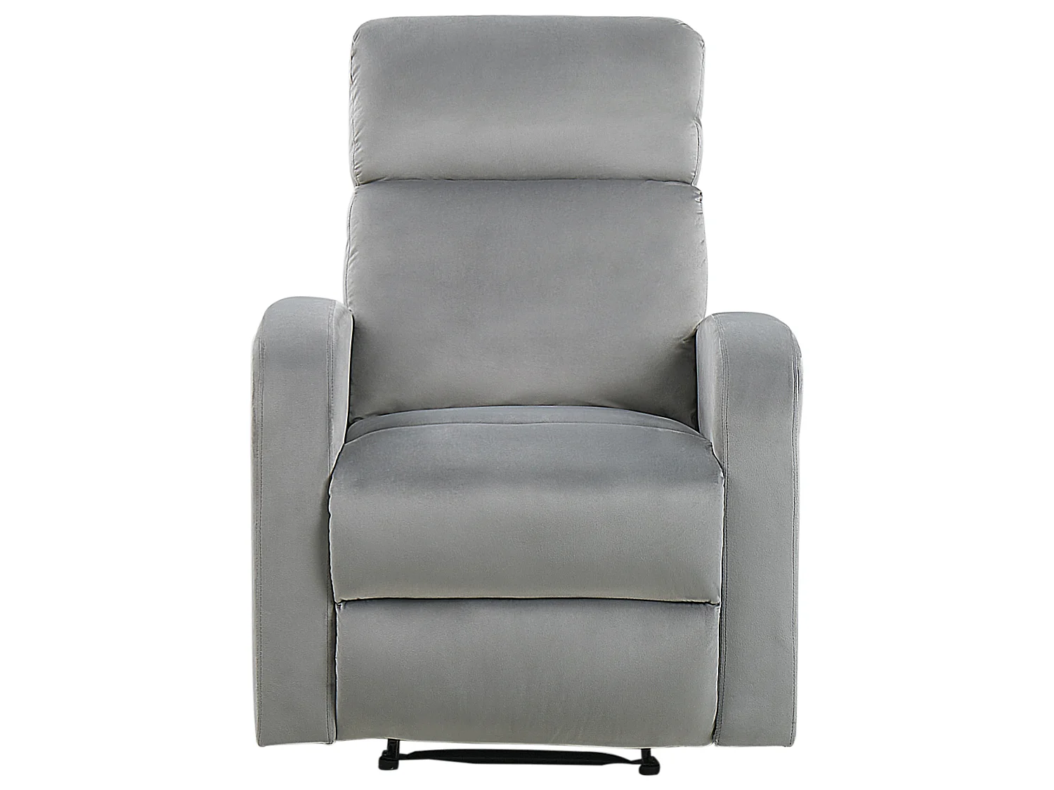 Fauteuil inclinable en velours gris clair VERDAL